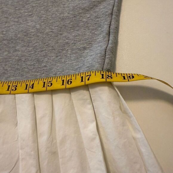 Robertson Rodeo Gray Hooded Sweatshirt with White Pleated Peplum Sz S Lagenlook - Picture 7 of 12